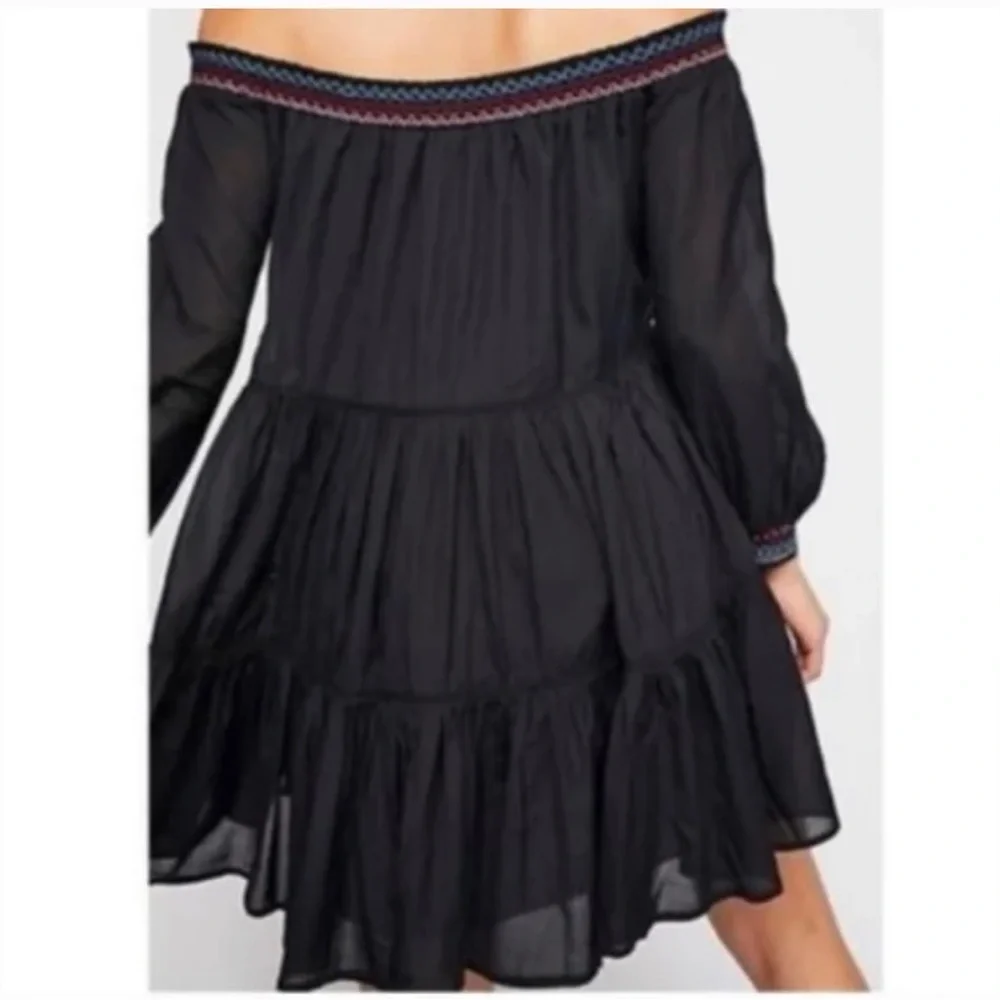 NWT $148R  Free People Sunbeam Embroidered Mini Boho Dress. Size Large